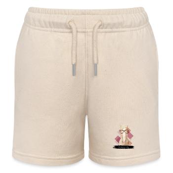 JvG Pferd "Pferdrau ma ruhig." - Kinder Organic Joggingshorts Mini Bolter von Stanley/Stella - Natur - Vorne