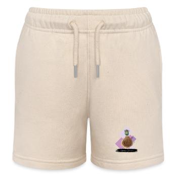 JvG Ente "A geborena Entetainer" - Kinder Organic Joggingshorts Mini Bolter von Stanley/Stella - Natur - Vorne
