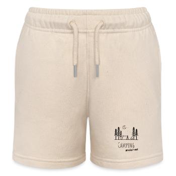 Mondsilhouette Nacht Minimalismus - Kinder Organic Joggingshorts Mini Bolter von Stanley/Stella - Natur - Vorne