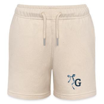 Monogramm g Geschenkidee - Kinder Organic Joggingshorts Mini Bolter von Stanley/Stella - Natur - Vorne
