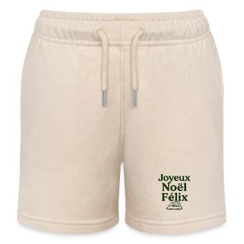 Frohe Weihnachten Felix - Kinder Organic Joggingshorts Mini Bolter von Stanley/Stella - Natur - Vorne