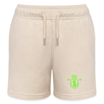 Krone Dollar Emblem - Kinder Organic Joggingshorts Mini Bolter von Stanley/Stella - Natur - Vorne