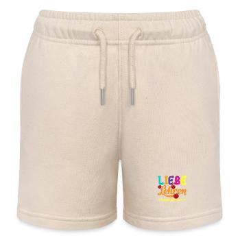 Liebe Lehren Inspirieren – Lehrer Geschenk Design - Kinder Organic Joggingshorts Mini Bolter von Stanley/Stella - Natur - Vorne