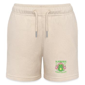 Die Natur ist mein glücklicher Ort - Kinder Organic Joggingshorts Mini Bolter von Stanley/Stella - Natur - Vorne