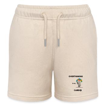 Overthinking Is My Cardio - Funny Anxiety Quote - Kids Organic Sweat Shorts by Stanley/Stella - soft Ecru - Front