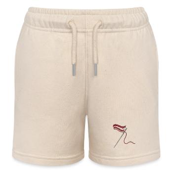 Geschickt Eingefädelt – Nadelkunst (Oder: Gef...) - Kinder Organic Joggingshorts Mini Bolter von Stanley/Stella - Natur - Vorne