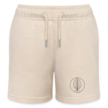 Minimalist Leaf Line Art – Organische Pflanzenform - Kinder Organic Joggingshorts Mini Bolter von Stanley/Stella - Natur - Vorne