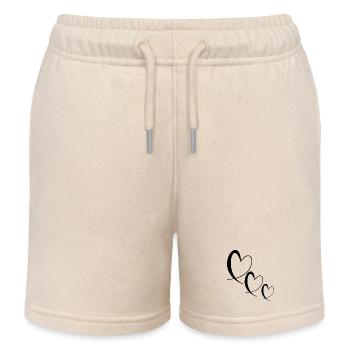 HERZ. VALENTINSTAG. HERZ. ICH LIEBE DICH. ICH LIEBE - Kinder Organic Joggingshorts Mini Bolter von Stanley/Stella - Natur - Vorne