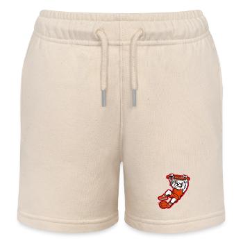 Bulldog Basketball Dunk Maskottchen - Kinder Organic Joggingshorts Mini Bolter von Stanley/Stella - Natur - Vorne