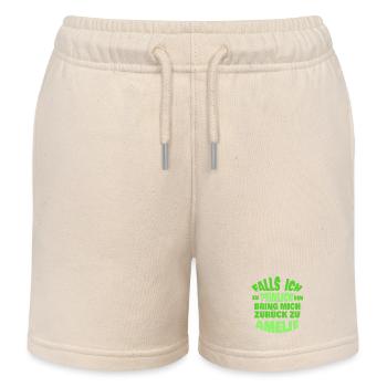 Cadeau pour Amélie - Short de jogging enfant bio Stanley/Stella - écru doux - Devant