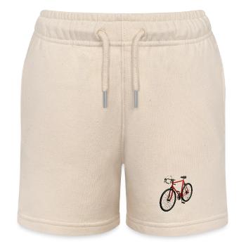 Retro Rennrad - Kinder Organic Joggingshorts Mini Bolter von Stanley/Stella - Natur - Vorne