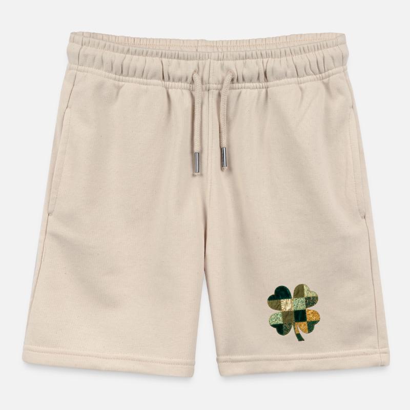 Style de courtepointe en trèfle patchwork Short de jogging enfant bio Stanley/Stella