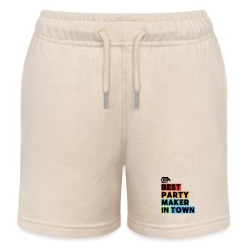 Bester Partymacher  / Best Party Maker in Town - Kinder Organic Joggingshorts Mini Bolter von Stanley/Stella - Natur - Vorne