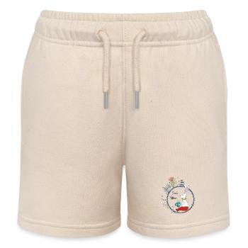 Osterhase mit Teetasse - Kinder Organic Joggingshorts Mini Bolter von Stanley/Stella - Natur - Vorne