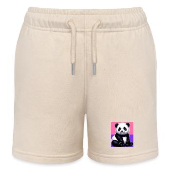panda - Short de jogging enfant bio Stanley/Stella - écru doux - Devant