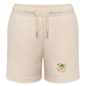 Labrador-Kobold und Grünklee-Hund - Kinder Organic Joggingshorts Mini Bolter von Stanley/Stella - Natur - Vorne