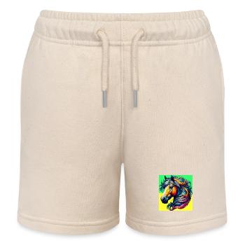 cheval - Short de jogging enfant bio Stanley/Stella - écru doux - Devant