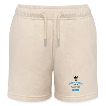 Cadeau naissance bébé garçon Août Beaux Gosses BG - Short de jogging enfant bio Stanley/Stella - écru doux - Devant