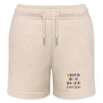 Altersspiegel Collage der Jahre - Kinder Organic Joggingshorts Mini Bolter von Stanley/Stella - Natur - Vorne