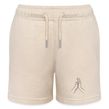 Hundepfote und Hand Team - Kinder Organic Joggingshorts Mini Bolter von Stanley/Stella - Natur - Vorne