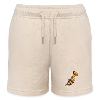 Trumpet - Kids Organic Sweat Shorts by Stanley/Stella - soft Ecru - Front