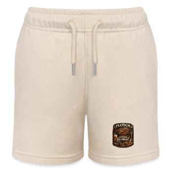 Fleisch Ist Mein Gemüse - Kinder Organic Joggingshorts Mini Bolter von Stanley/Stella - Natur - Vorne