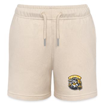 Catzilla Neon City Rampage - Kids Organic Sweat Shorts by Stanley/Stella - soft Ecru - Front