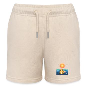 Chien rayon de soleil sur la plage - Short de jogging enfant bio Stanley/Stella - écru doux - Devant