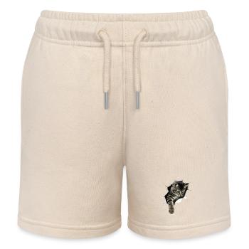 Katzenliebhaber - Kinder Organic Joggingshorts Mini Bolter von Stanley/Stella - Natur - Vorne