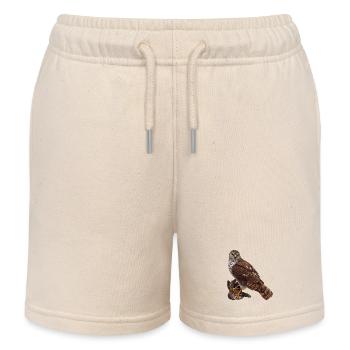 Faucon avec moineau - Short de jogging enfant bio Stanley/Stella - écru doux - Devant