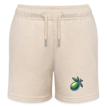 Stylized Olive Emerald - Kids Organic Sweat Shorts by Stanley/Stella - soft Ecru - Front