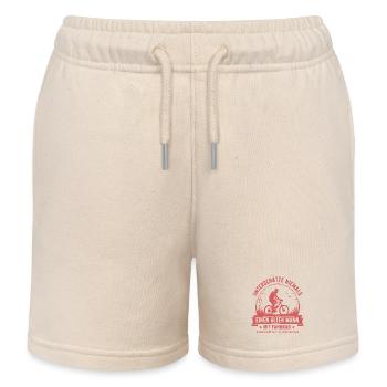 Unterschätze niemals Alten Mann am Fahrrad - Kinder Organic Joggingshorts Mini Bolter von Stanley/Stella - Natur - Vorne
