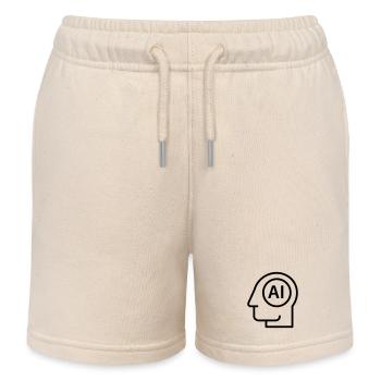 Ai, Artificial Intelligence, AI Technology - Kids Organic Sweat Shorts by Stanley/Stella - soft Ecru - Front