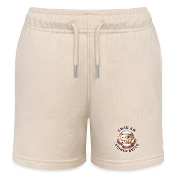 Ewig an deiner Seite: Katzen im Rettungsring - Kinder Organic Joggingshorts Mini Bolter von Stanley/Stella - Natur - Vorne