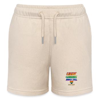 Liebe gewinnt jeden Tag - Kinder Organic Joggingshorts Mini Bolter von Stanley/Stella - Natur - Vorne