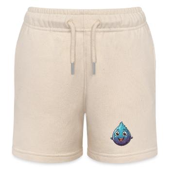 Fröhlicher Wassertropfen Cartoon - Kinder Organic Joggingshorts Mini Bolter von Stanley/Stella - Natur - Vorne