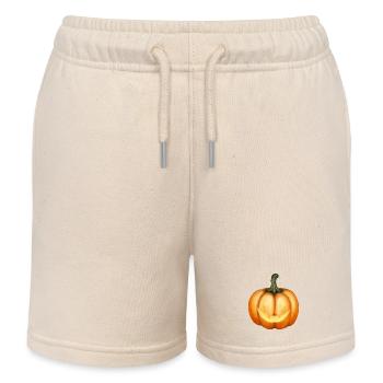 Halloween Kürbis Illustration - Kinder Organic Joggingshorts Mini Bolter von Stanley/Stella - Natur - Vorne