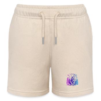 Wolf im Winterwald - Kinder Organic Joggingshorts Mini Bolter von Stanley/Stella - Natur - Vorne