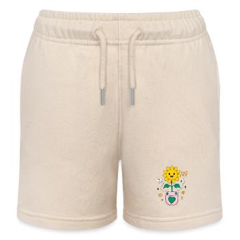 Design de poche de tournesol à ondes positives - Short de jogging enfant bio Stanley/Stella - écru doux - Devant