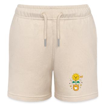 Design de poche de tournesol à ondes positives - Short de jogging enfant bio Stanley/Stella - écru doux - Devant