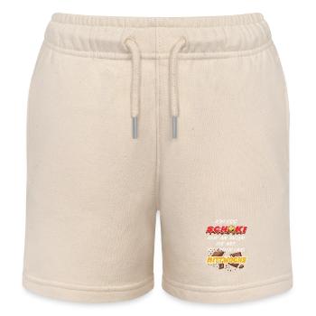 Schoki an Tagen mit G - lustige Schokolade Spruch - Kinder Organic Joggingshorts Mini Bolter von Stanley/Stella - Natur - Vorne