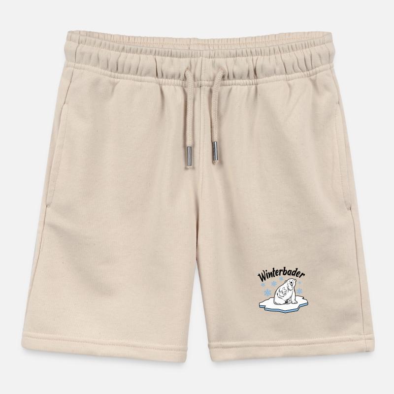 Winterbader Eisbaden Eisbad Spruch Kinder Organic Joggingshorts Mini Bolter von Stanley/Stella