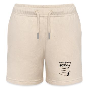 nur noch eine kurve wandern wanderer - Kinder Organic Joggingshorts Mini Bolter von Stanley/Stella - Natur - Vorne