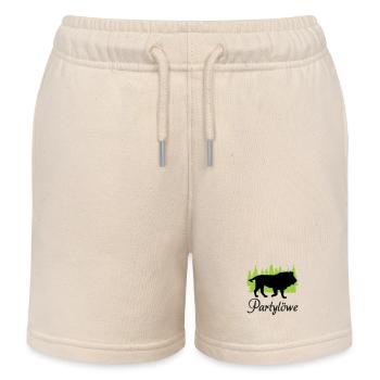 "Partylöwe: König der Nacht" - Kinder Organic Joggingshorts Mini Bolter von Stanley/Stella - Natur - Vorne