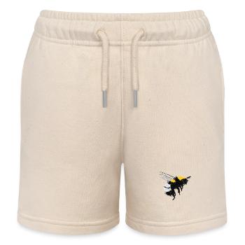 Hummel / Bumblebee Design I - Kinder Organic Joggingshorts Mini Bolter von Stanley/Stella - Natur - Vorne