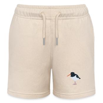 Oystercatcher illustrated - Kids Organic Sweat Shorts by Stanley/Stella - soft Ecru - Front