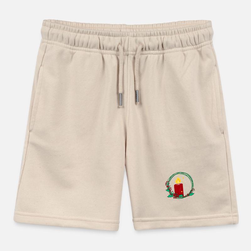 Weihnachtskranz mit Kerze Kinder Organic Joggingshorts Mini Bolter von Stanley/Stella