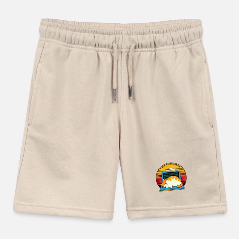 Ich bin Programmierer, fette schlafende Katze Kinder Organic Joggingshorts Mini Bolter von Stanley/Stella