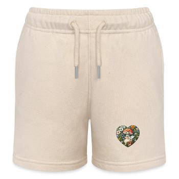 Reading Fairy - Kids Organic Sweat Shorts by Stanley/Stella - soft Ecru - Front