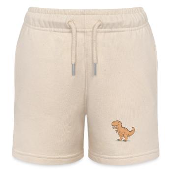 Éventails Dino T-Rex - Motif enfant - Short de jogging enfant bio Stanley/Stella - écru doux - Devant
